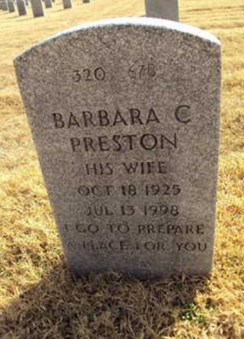 Barbara Kisela Preston gravestone, Class of 1945