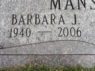 Barbara Runyon Mansfield gravestone, Class of 1958