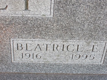 Beatrice Gawain Storey gravestone, Class of 1936