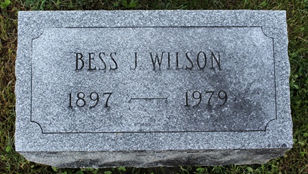 Bess (Bessie) Johnson Wilson gravestone, Class of 1915