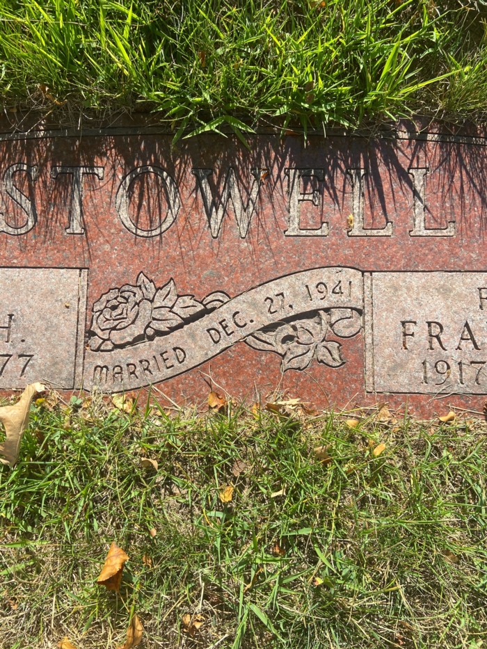Betty Harms Stowell gravestone (Teacher)