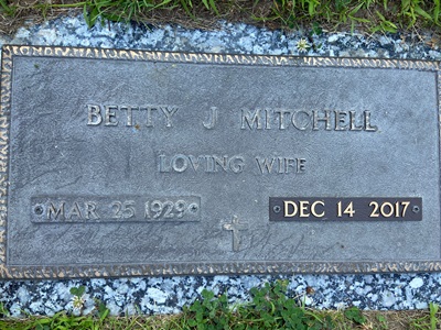 Betty Harner Mitchell gravestone, Class of 1947