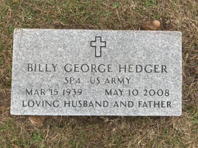 Billy George Hedger gravestone, Class of 1958