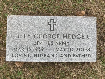 Billy George Hedger gravestone, Class of 1958