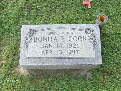 Bonita Leininger Cook gravestone, Class of 1939