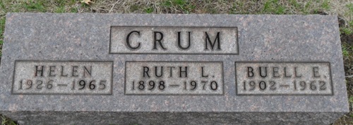 Buell Crum gravestone, Acting Superintendent