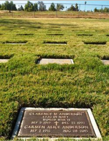 Carmen Whisler Anderson gravestone, Class of 1934
