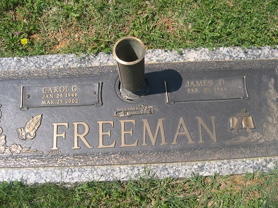 Carol Stanfield Freeman gravestone, Class of 1964