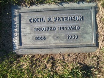 Cecil Peterson gravestone, Class of 1907