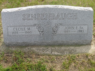 Cecile Martin Sensenbaugh gravestone, Class of 1912
