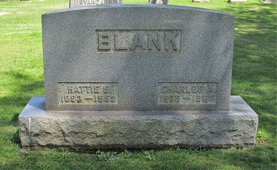 Charles Blank gravestone, Class of 1899