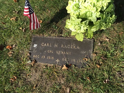 Charles (Carl) Ronska (Raczka) gravestone, Class of 1938