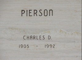 Charles Pierson, gravestone, Class of 1924