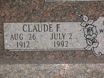 Claude Owens gravestone, Class of 1929
