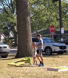 Cornhole at BrickieFest 2024