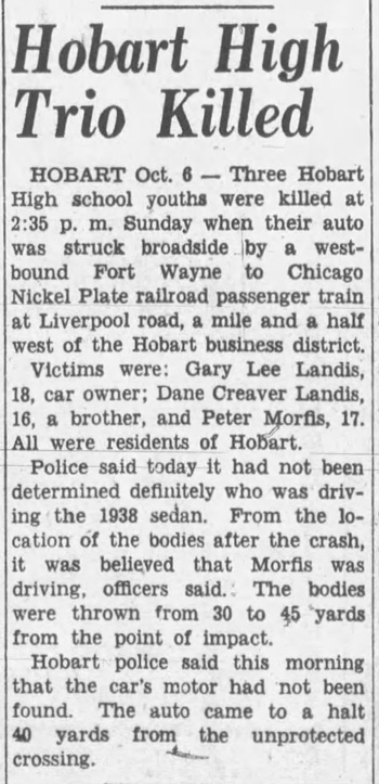 Dane Landes obit article, Class of 1955