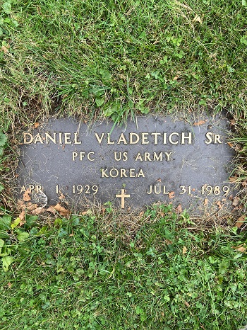 Daniel (Dan) Vladetich gravestone, Class of 1948