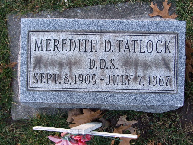 Daniel Meredith Tatlock gravestone, Class of 1934