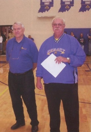 Davde Spitzer and Dwight Mathis at Homecoming Rally