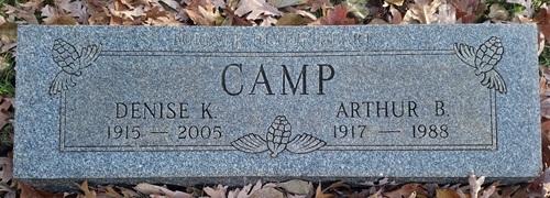 Denise Kruse Burke Camp gravestone, Class of 1932