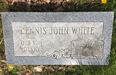 Dennis White gravestone, Class of 1957
