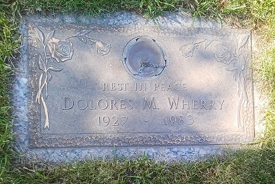Dolores Borkert Wherry gravestone, Class of 1945