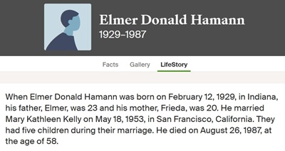 Donald Hamann Ancestry info, Class of 1946