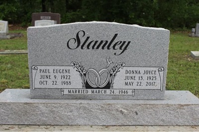 Donna Johnston Stanley gravestone, Class of 1944