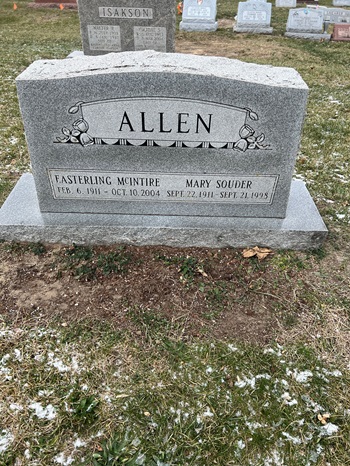 Easterling Allen gravestone, Class of 1930