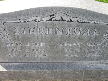 Edith Brown Siebenthal gravestone, Class of 1931