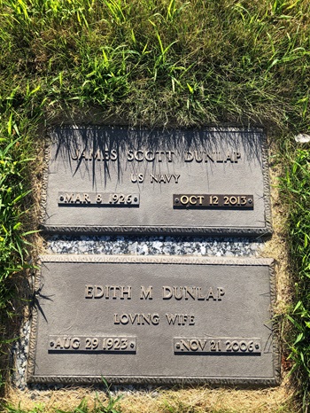 Edith Cook Dunlap gravestone, Class of 1942