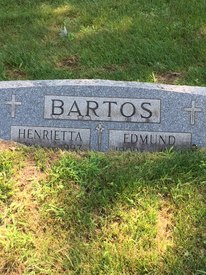Edmund (Ed) Bartos gravestone, Class of 1926