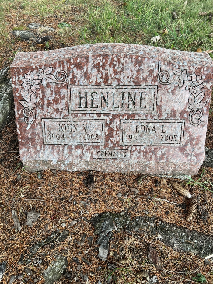 Edna Friedrich Henline gravestone, Class of 1928