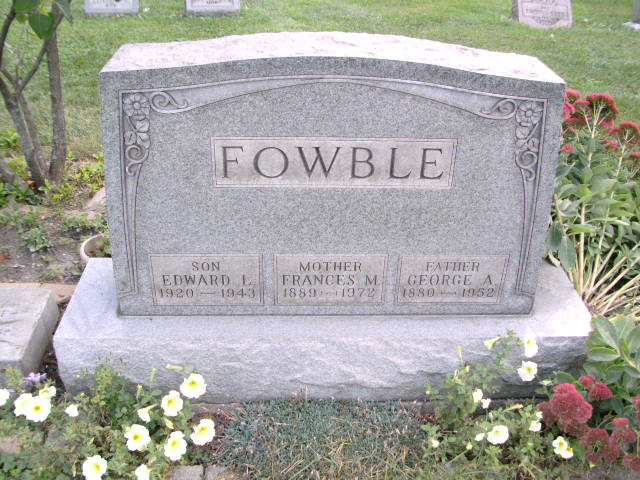 Edward Fowble, Class of 1938