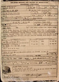 Edward Klausen Air Force discharge notice, Class of 1933