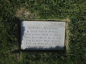 Edward Klausen gravestone, Class of 1933