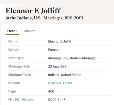 Eleanor Jolliff Heller, Class of 1939