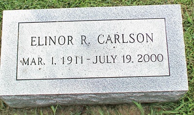 Elinor Ferren Carlson gravestone, Class of 1928