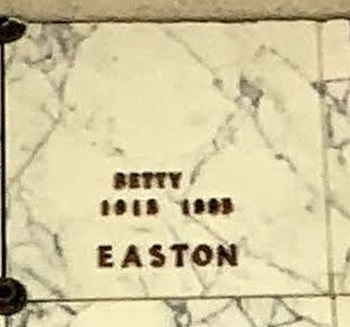 Elizabeth (Betty) Scheid (Scheidt) Easton gravestone, Class of 1930