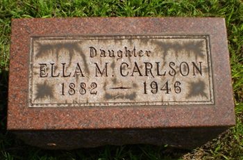 Ella Nelson Carlson gravestone, Class of 1901