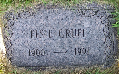 Elsa (Elsie) Gruel gravestone, Class of 1917