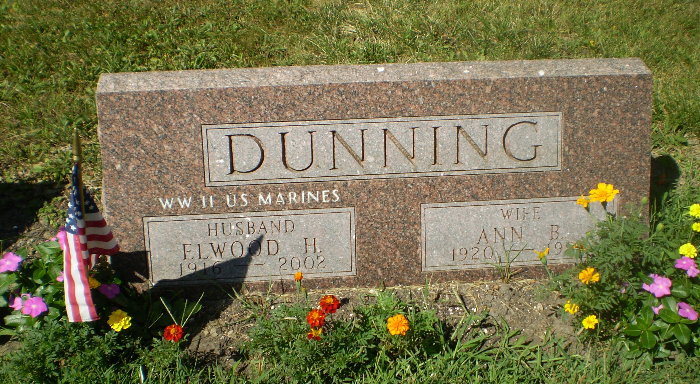 Elwood Dunning gravestone, Class of 1934