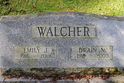 Emily Jones Walcher gravestone, Class of 1934