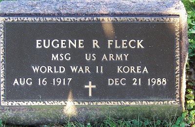 Eugene Fleck gravestone, Class of 1935