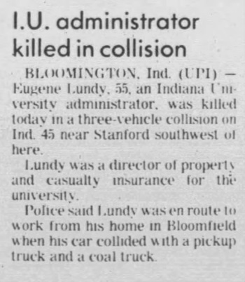 Eugene Lundy obit article, Class of 1944