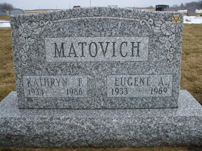 Eugene Matovich gravestone, Class of 1951