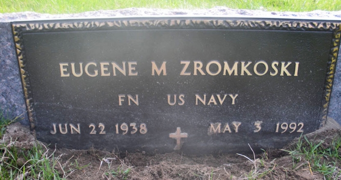 Eugene Zromkoski gravestone, Class of 1956