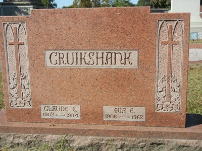 Eva Carlson Cruikshank gravestone, Clsss of 1927