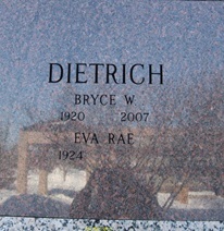 Eva Rae Johnson Dietrich gravestone, Class of 1942