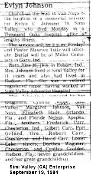 Evelyn Carr Johnson obituary, Class of 1928